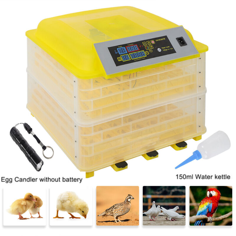 Incubator Fully Automatic Turning Humidity Control Duck Chicken 112 Eggs