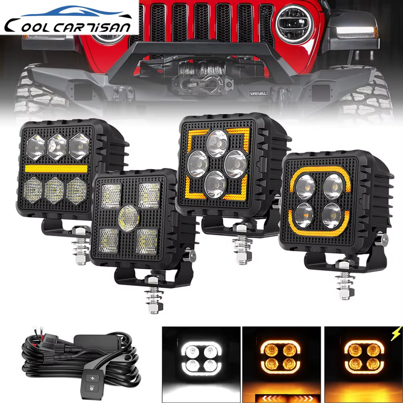 3Inch Work Fog Light Long Range Auxiliary Auto Fog Light Led Light Bar for Moto