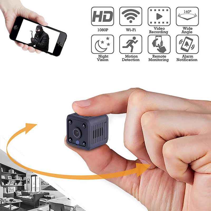 1080P Mini Camera with Night Vision Wireless Cloud System Wide-Angle Security