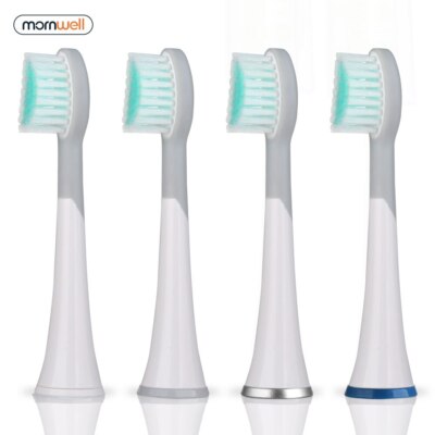 4pcs Rubberied Replacement ToothbrushHead with Cap for D01/D02ElectricToothbrush