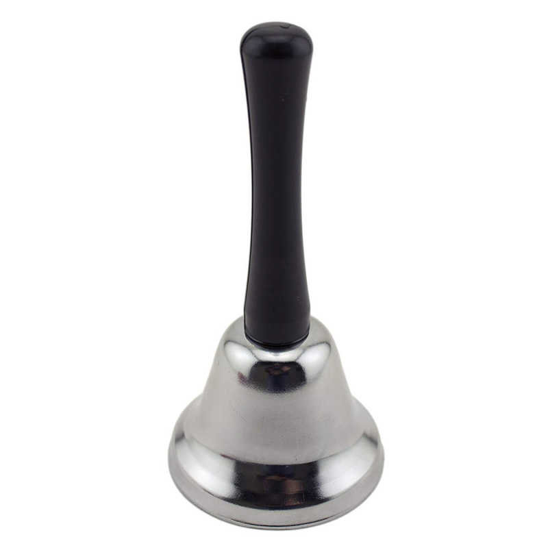 Adorox Silver Steel Hand Bell Loud Call Alarm
