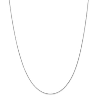 Pre-owned Superdealsforeverything Real 14kt White Gold 20 Inch 1.2mm Parisian Wheat With Lobster Clasp Chain
