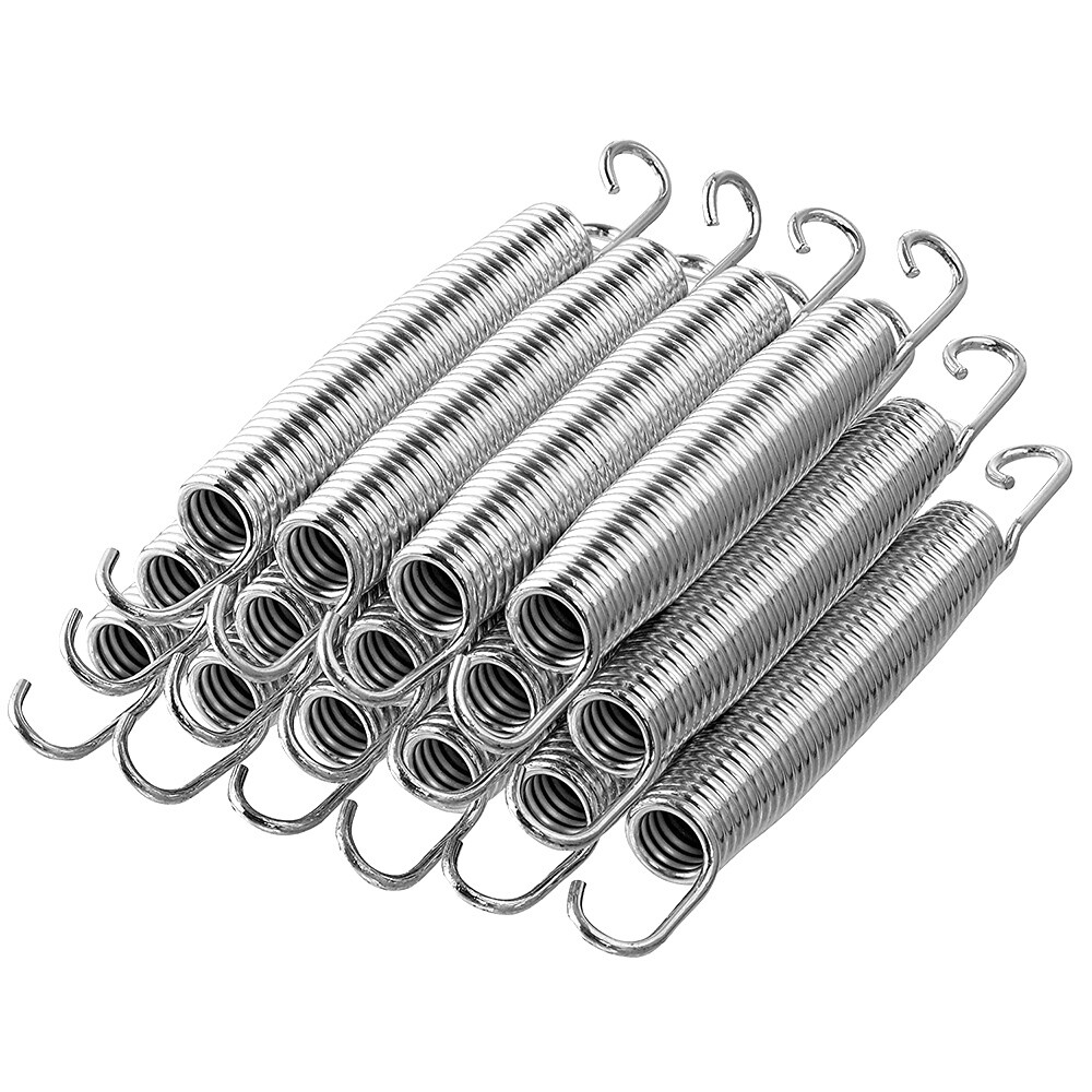 15x Trampoline Springs Silver 5.5” Heavy-Duty Galvanized Steel Replacement Set