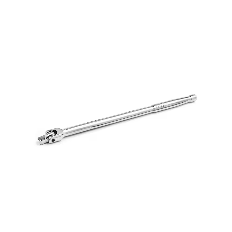 Husky Breaker Bar 3/8 Drive 18 in Flex Head Chrome Alloy Steel Tool NonSlipGrip
