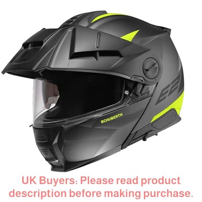 Schuberth E2 Defender Black Yellow Modular Helmet - New! Free Shipping!
