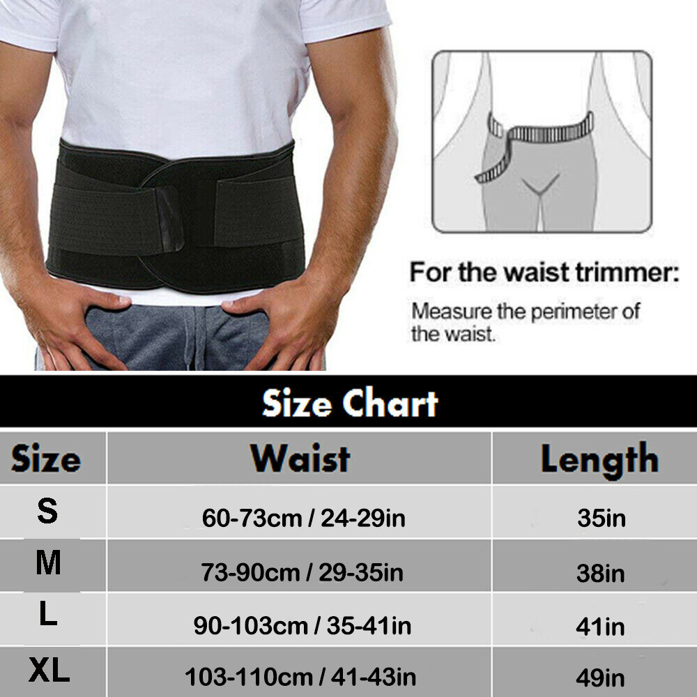 Adjustable Lower Back Brace Lumbar Support Waist Belt For Men Women Pain Relief~