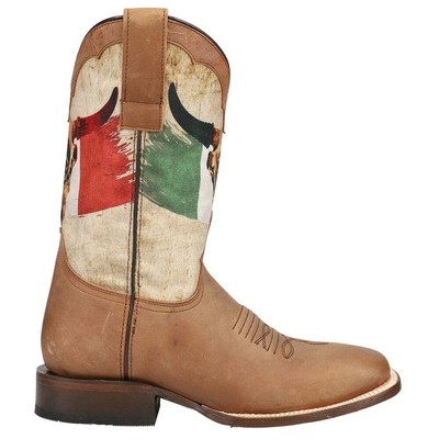 

Roper Viva Mexico Square Toe Cowboy Mens Brown, Multi Casual Boots 09-020-7004-8, Roper Viva Mexico Square Toe Cowboy