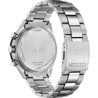 Pre-owned Citizen Silver Mens Chronograph Watch Cb5947-80e