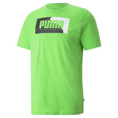 

Мужская футболка Puma Box Graphic с круглым вырезом и коротким рукавом, размер , 846844-46, Зеленый, Puma Box Graphic Crew Neck Short Sleeve