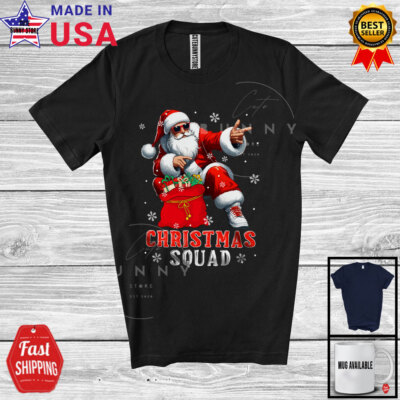 Christmas Squad Santa Cute Cool Santa Lover Matching Team Group Xmas T-Shirt