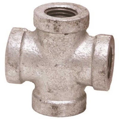 Proplus 44343 1/4 in. Galvanized Malleable Cross Silver