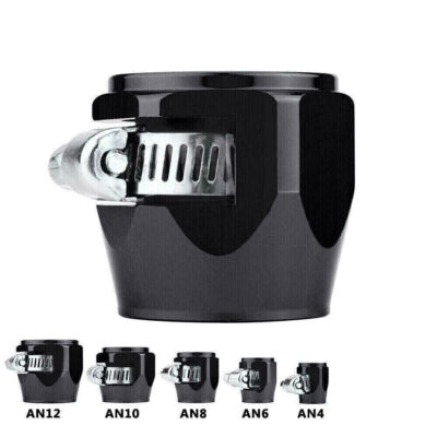 2/5/10pc 4/6/8/10/12AN Hex Hose Finisher Clamp Screw Band Hose End Cover Fitting
