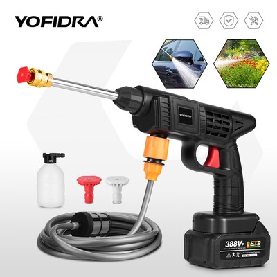 Portable Power Cleaner Cordless High Pressure Washer Cleaner Water Spray Gun