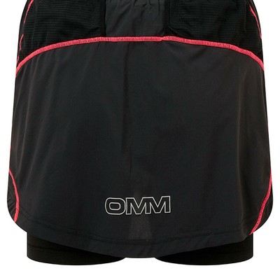 OMM OMM WOMENS PACE SKORT - BLACK SPORTS RUNNING BREATHABLE LIGHTWEIGHT POCKETS