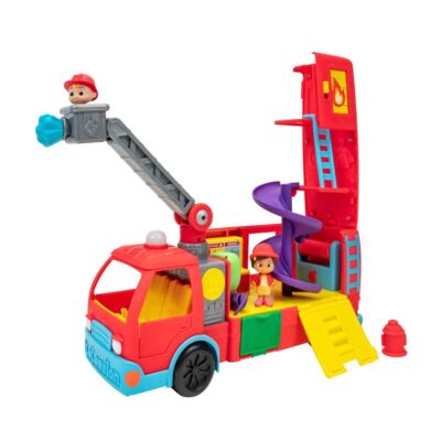 CoComelon Transforming Fire Truck Fire Dalmatian Lights Sounds JJ Nina CoComelon