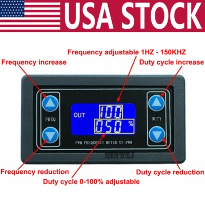 PWM Pulse Frequency Duty Cycle Adjustable Module Signal Generator 1Hz-150KHz DO