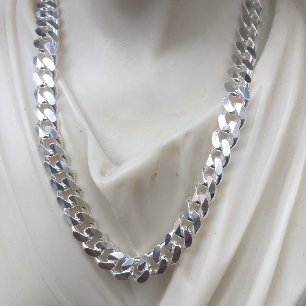 Pre-owned Handmade 925 Sterling Silver Hip Hop Men Cuban Link Chain Necklaces 7.5mm 60gr 26 Inch