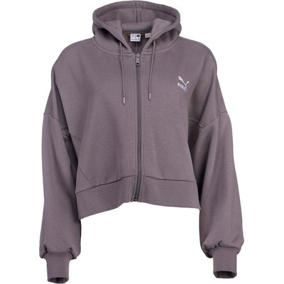 

Puma Boxy Full Zip Hoodie Womens Размер  Повседневная верхняя одежда 535169-05, Grey