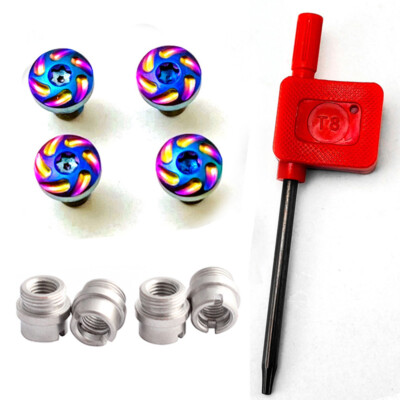 4PCS 1911 Torx Grip Screws Spiral Design T8 Torx Key + 1911 Grip Screw Bushing