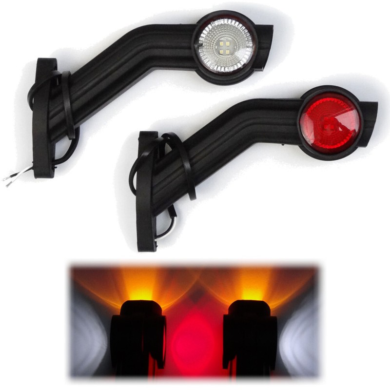 2x Led Begrenzungsleuchten 24v 12v Rot WeiÃ Gelb Positionsleuchten Lkw AnhÃ¤Nger