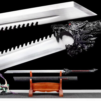 Serration Wolf Saber Knife Chinese Broadsword Sharp Outdoors Dao Sword Katana