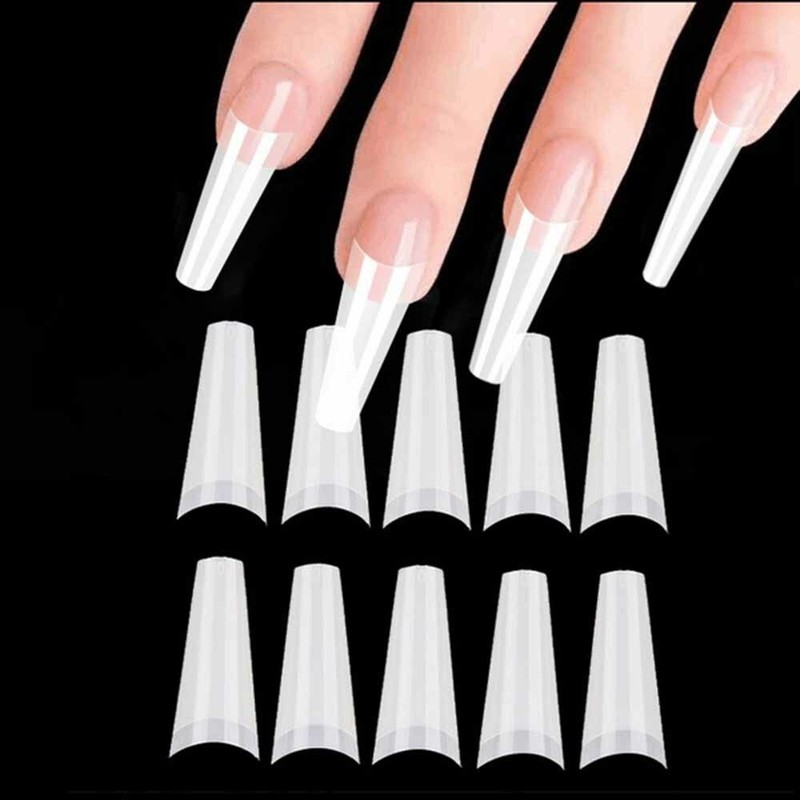 Uv Gel Acrylic Diy Manicure Coffin Fake Nails Half Cover False Nail Tips Ebay
