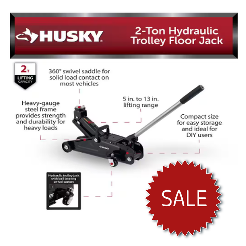 2-Ton Hydraulic Trolley Floor Jack Car Vehicle Quick Lifting Tool Heavy Duty Com