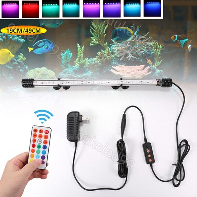 Aquarium Fish Tank RGB SMD LED Light Submersible Light Bar Strip Lamp W/ Remote