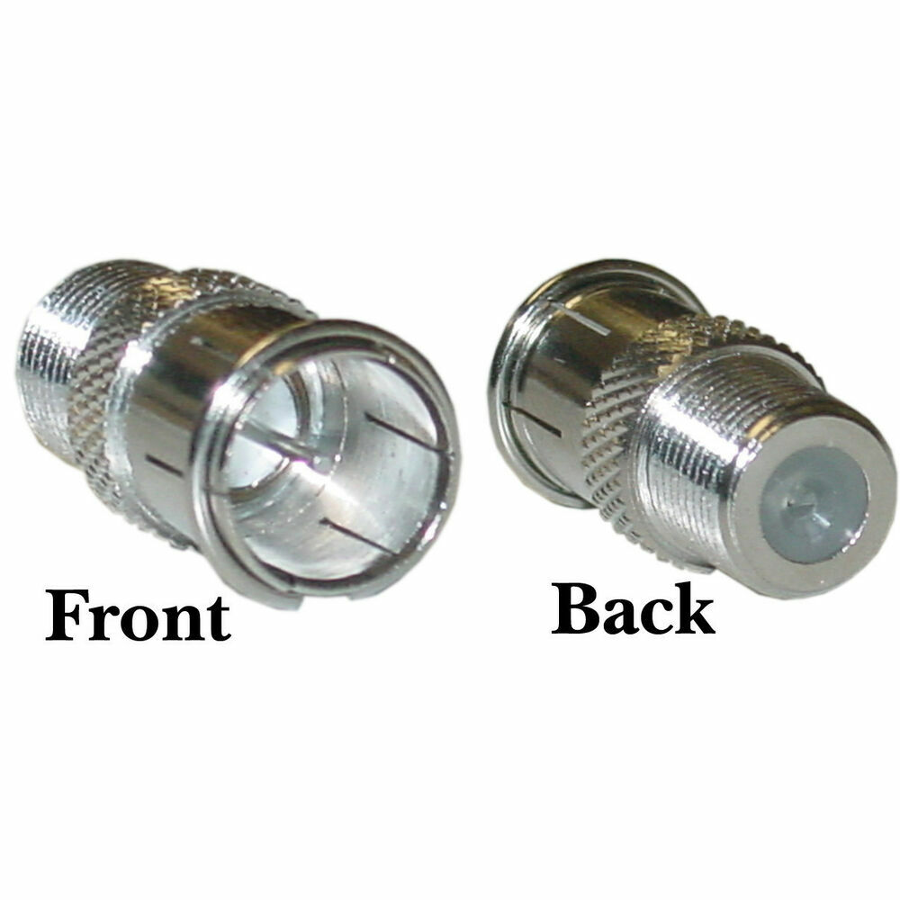 Set of 2 Quick Fit F Connector Male Plug To Female Adapter Push On RF