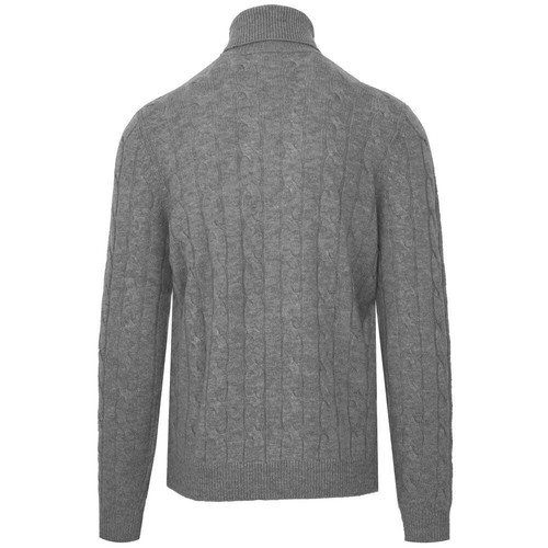 Pre-owned Malo Men Gray Sweater Wool Cashmere Turtleneck Knit Long Sleeve Jumper Pullover