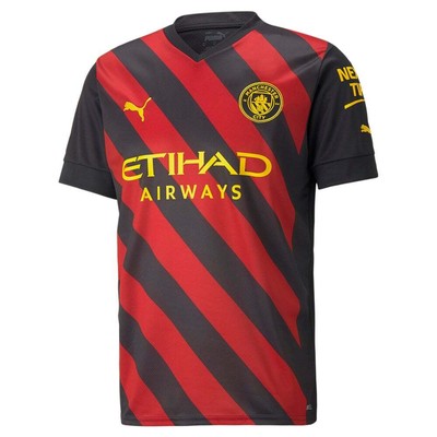 

Puma 76572202 Mens Mcfc Away 2223 Реплика V-образным вырезом с коротким рукавом Джерси Футбол, Черный, Puma Mcfc Away 2223 Replica V Neck Short Sleeve Jersey