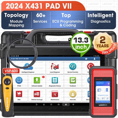 2024 LAUNCH X431 PAD VII Elite Car Diagnostic Scanner IMMO Key Programming TPMS