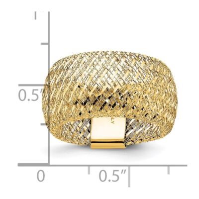 Pre-owned Diamond2deal 14k Yellow Gold Stretch Ring For Womens Fine Jewelry