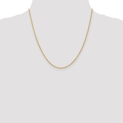 Pre-owned Superdealsforeverything 18k 20 Inch 1.3mm Baby Rope With Lobster Clasp Chain; 20 Inch; Lobster Clasp In Yellow