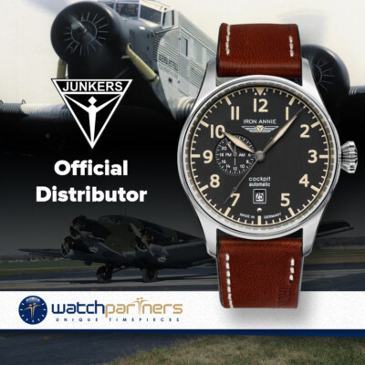 Pre-owned Annie Iron  Cockpit Automatic Watch 42mm Case Exhibition Back Black Dial 5168-2