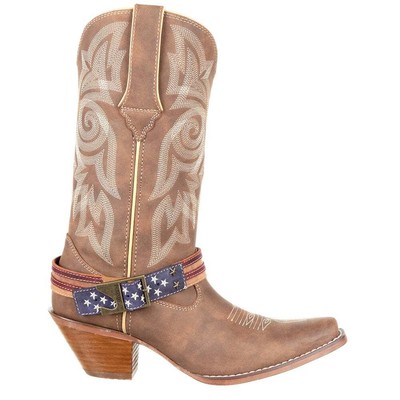 

Durango Crush Flag Accessory Cowboy Snip Toe Женские коричневые повседневные ботинки DRD0208, Коричневый, Durango Crush Flag Accessory Cowboy Snip Toe