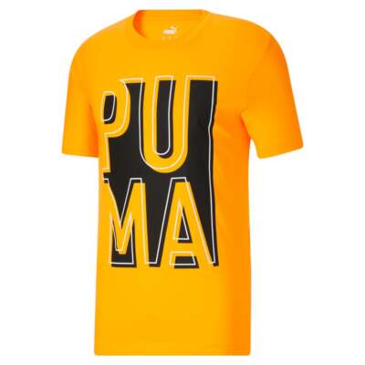 

Puma Outside The Box Crew Neck Футболка с коротким рукавом Мужские оранжевые повседневные топы 67461, Оранжевый, Puma Outside The Box Crew Neck Short Sleeve TShirt