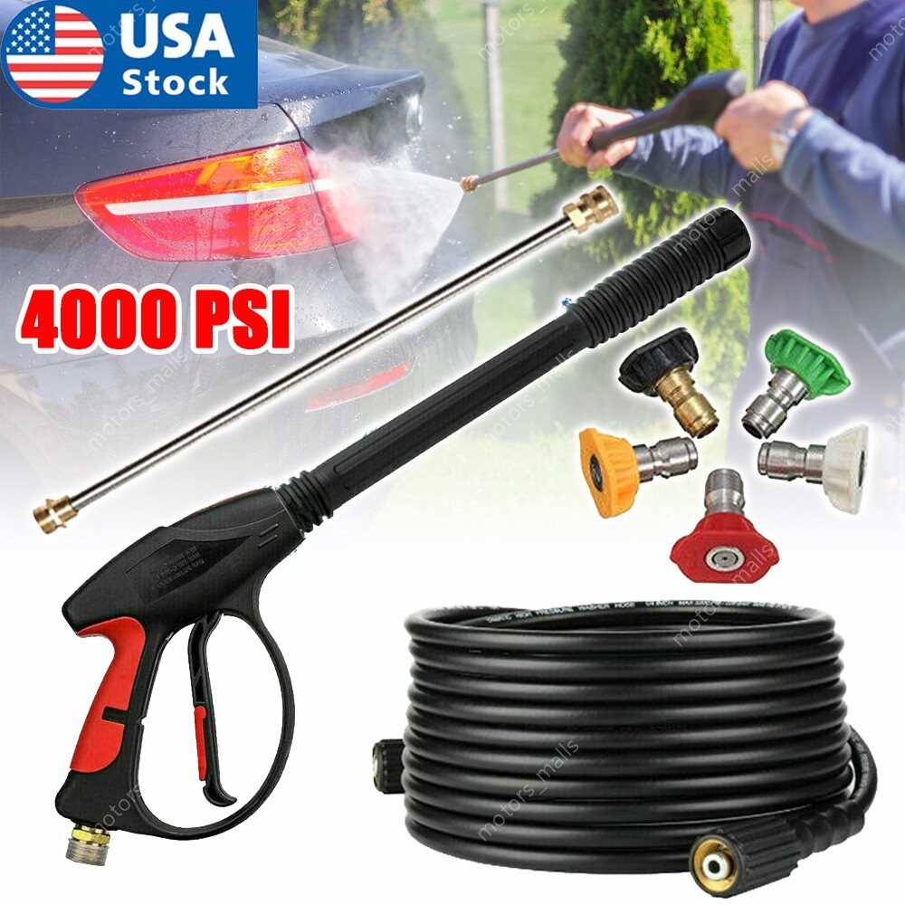 High Pressure 4000PSI Car Power Washer Gun Spray Wand Lance 