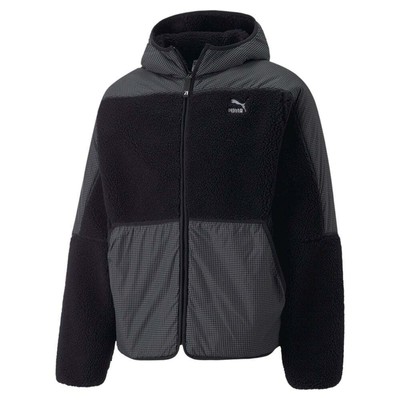 

Puma Gridlock Sherpa Куртка с капюшоном Мужские пальто Куртки Верхняя одежда 53557701, Черный, Puma Gridlock Sherpa Hooded Jacket