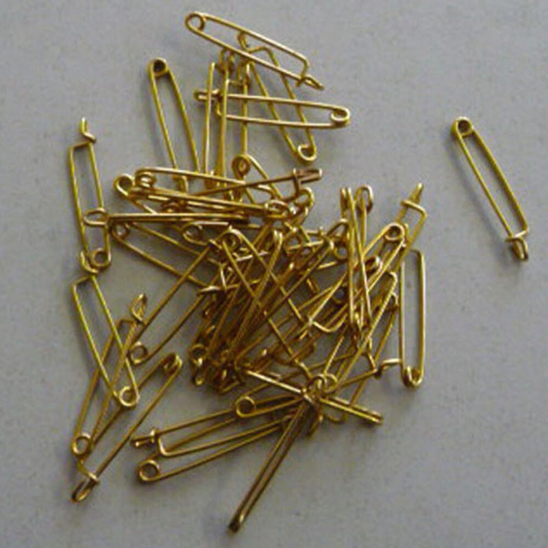 Broschennadeln Corsage-Nadeln Anstecknadeln Saftey Pin 22mm Gold Hochzeit Taufe