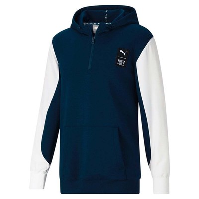

Puma First Mile X Quarter Zip Fleece Hoodie Mens Blue 52344473, Синий