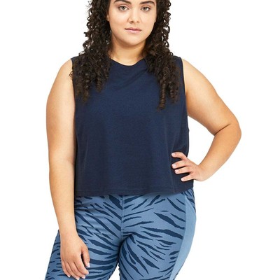 

Спортивная майка Puma Train Logo Crew Neck Plus Womens Blue Casual 521442-66, Синий