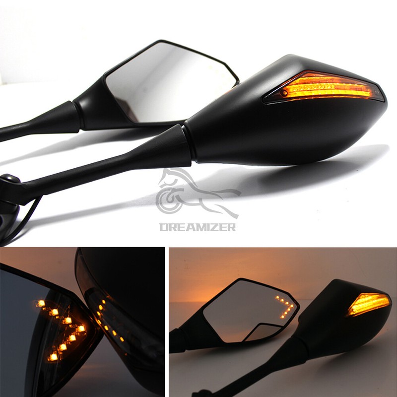 WUURAA Motorrad LED Blinker Rearview Sport Bike Spiegel Für H&onda CBR 600 900 1000 RR CBR300R CBR500R CBR250R