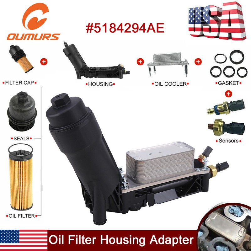 Cooler Filter Adapter Housing For Chrysler Dodge Jeep 3.6l 11-13 5184294ae