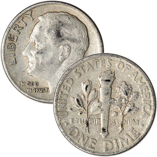 90% Silver Dimes - Roll of 50 - $5 Face Value