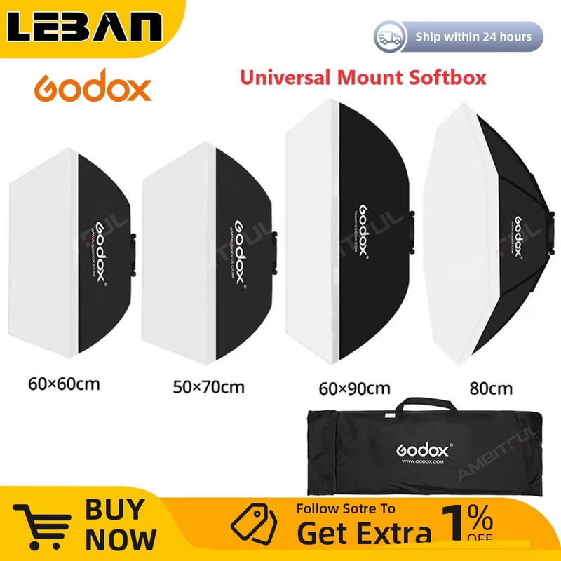 50x70cm 60x60cm 60x90cm 80cm Photo Studio Softbox Soft Box with Universal Mount