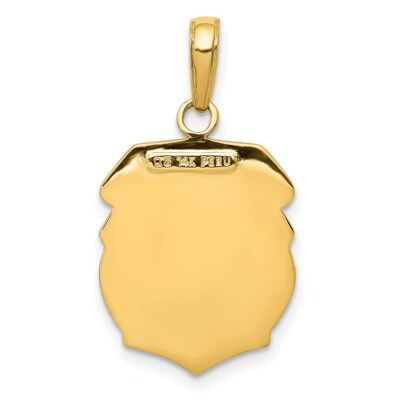 Pre-owned Superdealsforeverything Real 14kt Yellow Gold Saint Michael Medal Badge Pendant