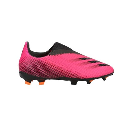 

adidas X Ghosted.3 Футбольные бутсы без шнурков с твердой поверхностью Молодежные розовые кроссовки для девочек, Розовый, adidas X Ghosted.3 Laceless Firm Ground Soccer Cleats Youth