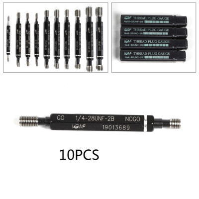 10 Pc Skd11 Thread Detection Tool Double End Thread Plug Gauge Go & No Go