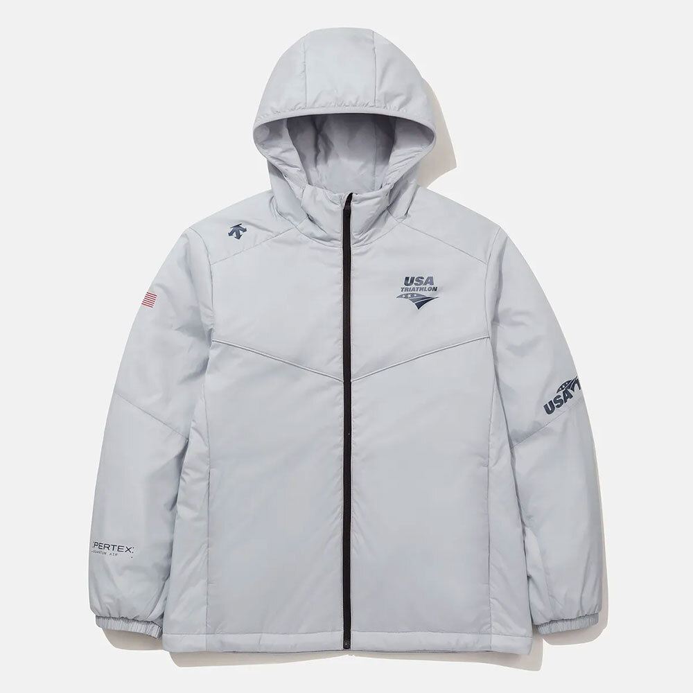 DESCENTE Mens USAT PERTEX PADDING HOODED JACKET SQ123IPD11 GREY M
